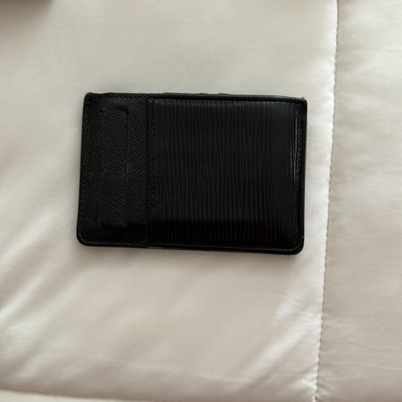 Authentic Louis Vuitton black card holder, with dust bag and box. Well loved. - Picture 3 of 4